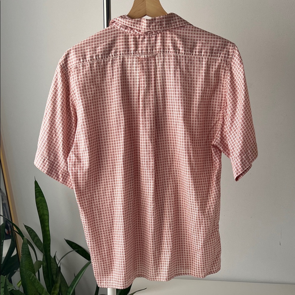 Vintage Gucci Pink Red Brown printed Checkered Casual Shirt 42 aprox S M - Picture 3 of 8